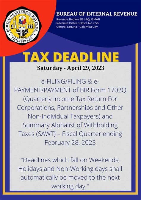 1702q deadline 2023|When to File : A List of BIR Tax Deadlines .